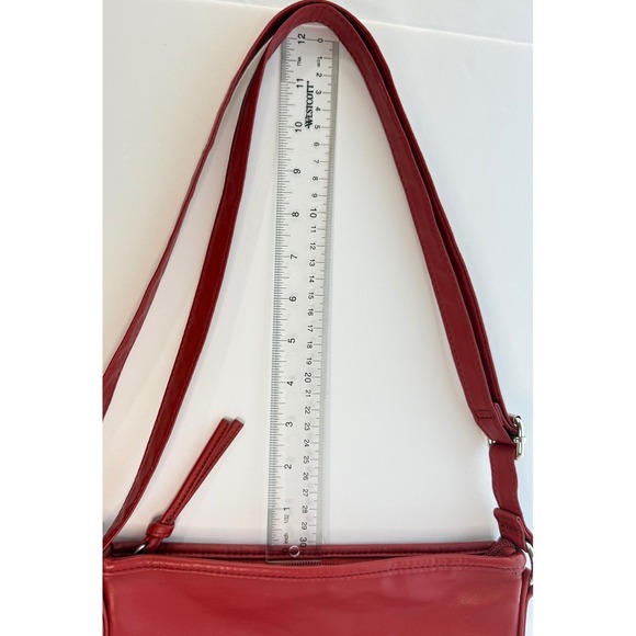 Bueno Crossbody Red Shoulder‎ Bag Purse Multi Zip - Picture 9 of 15
